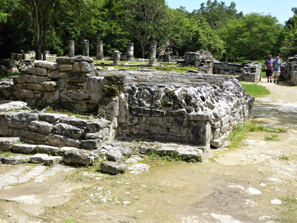 Mayan Ruins of San Gervasio Central Plaza Altar