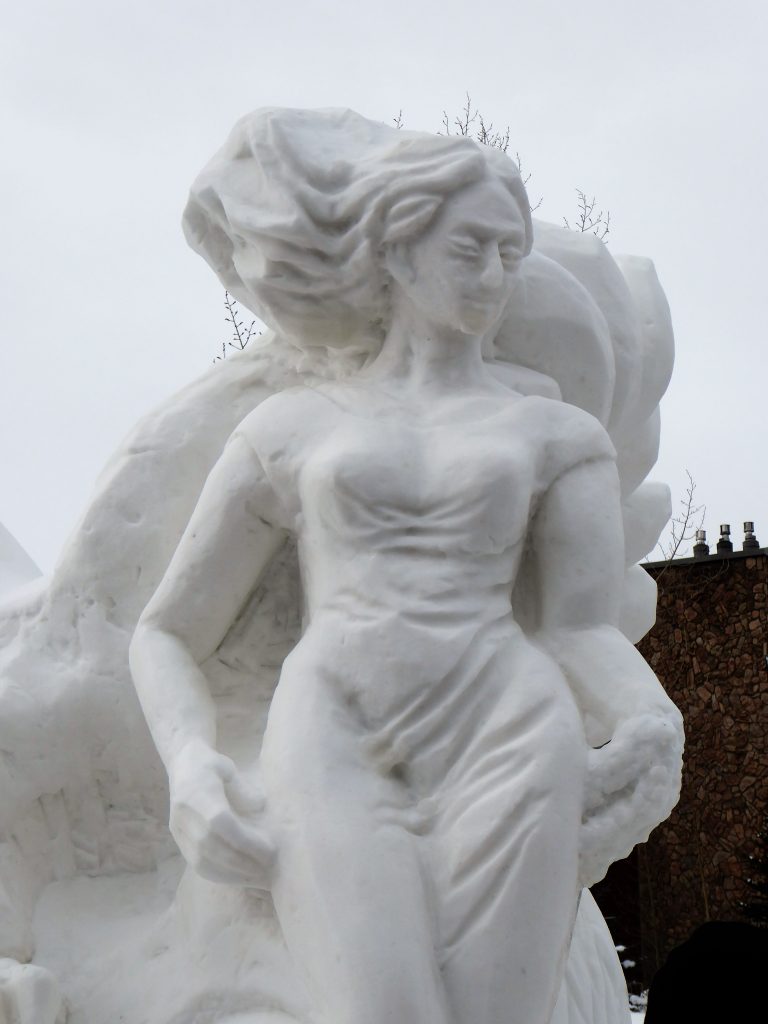 International Snow Sculpture Championship Eagle Woman