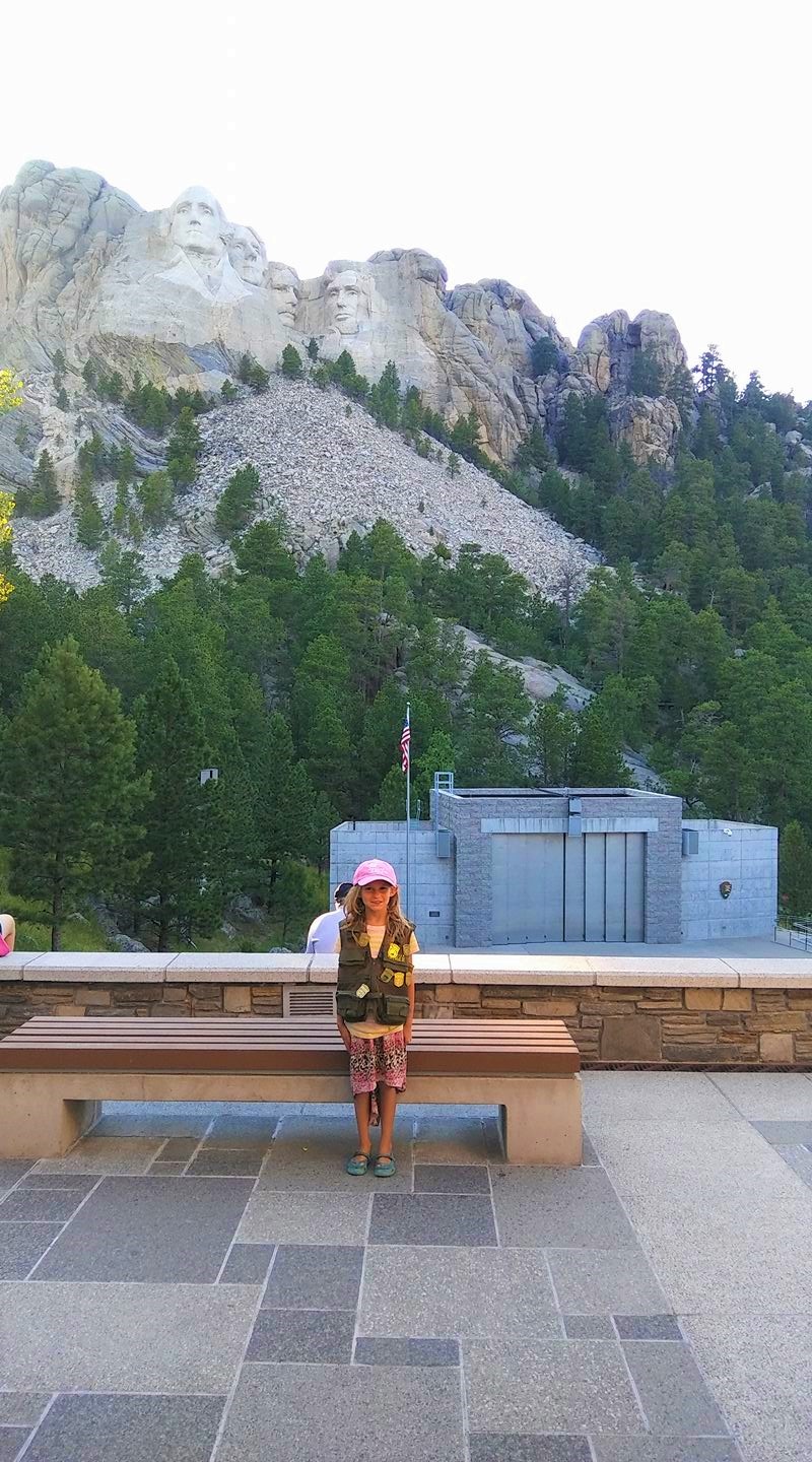 Family pic at Mount Rushmore