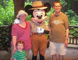 Family with Mickey Mouse