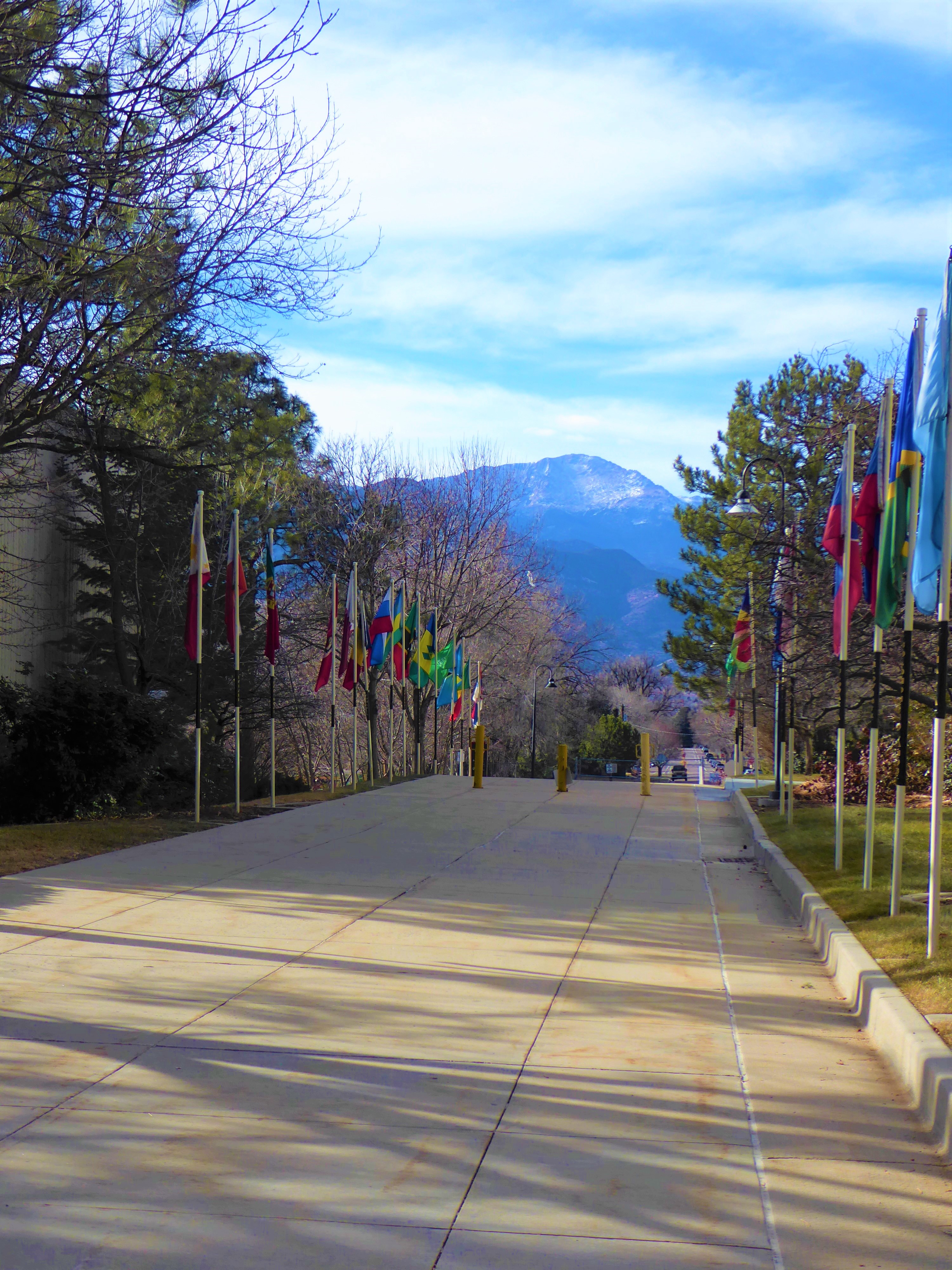 Flags and Pikes Peak