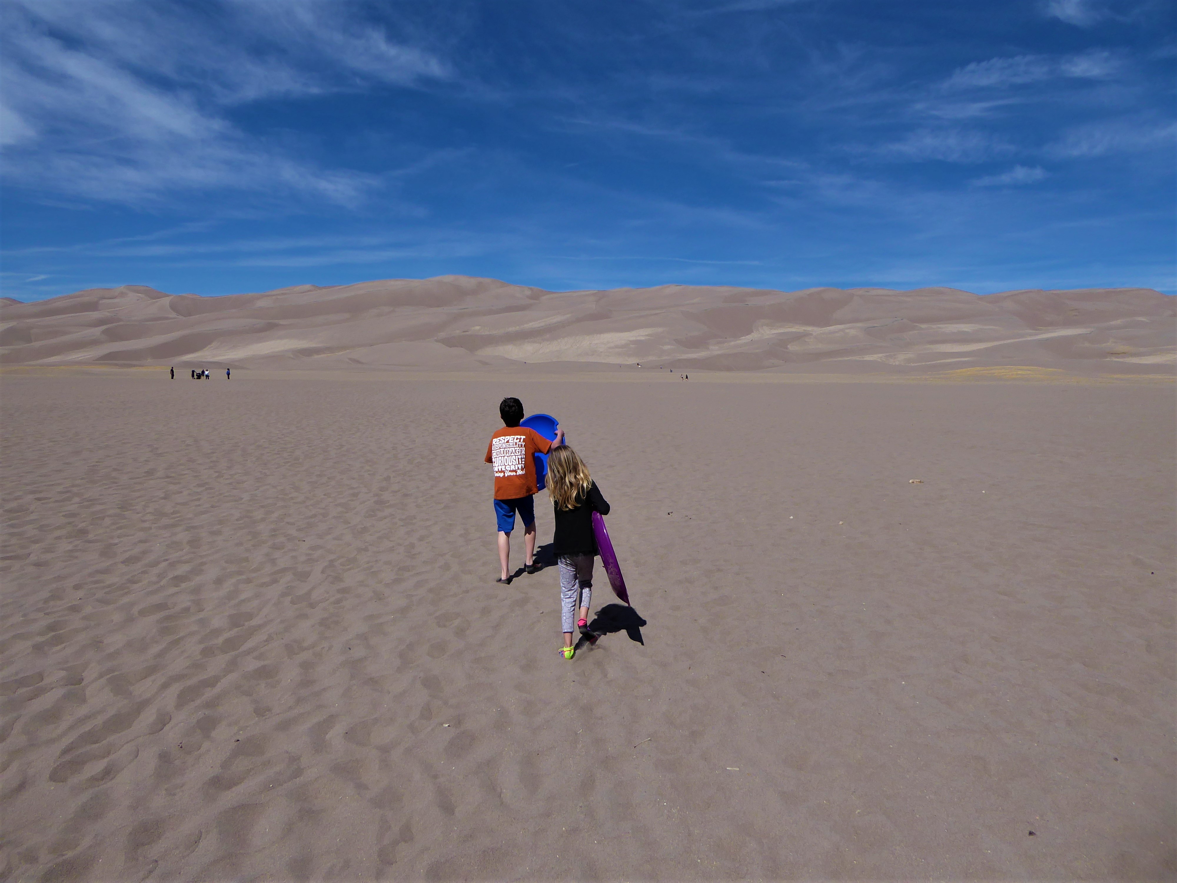 Great Sand Dunes sledding