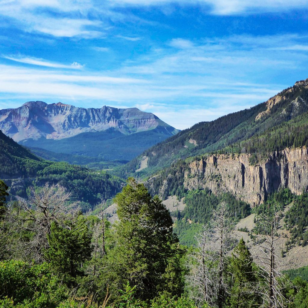 Colorado Highway 145 Mountain Peaks