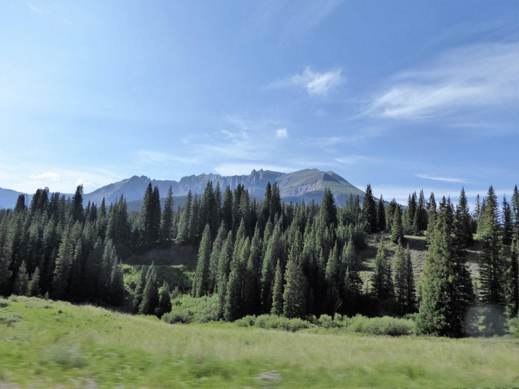 Colorado Highway 145 Mountains and Trees