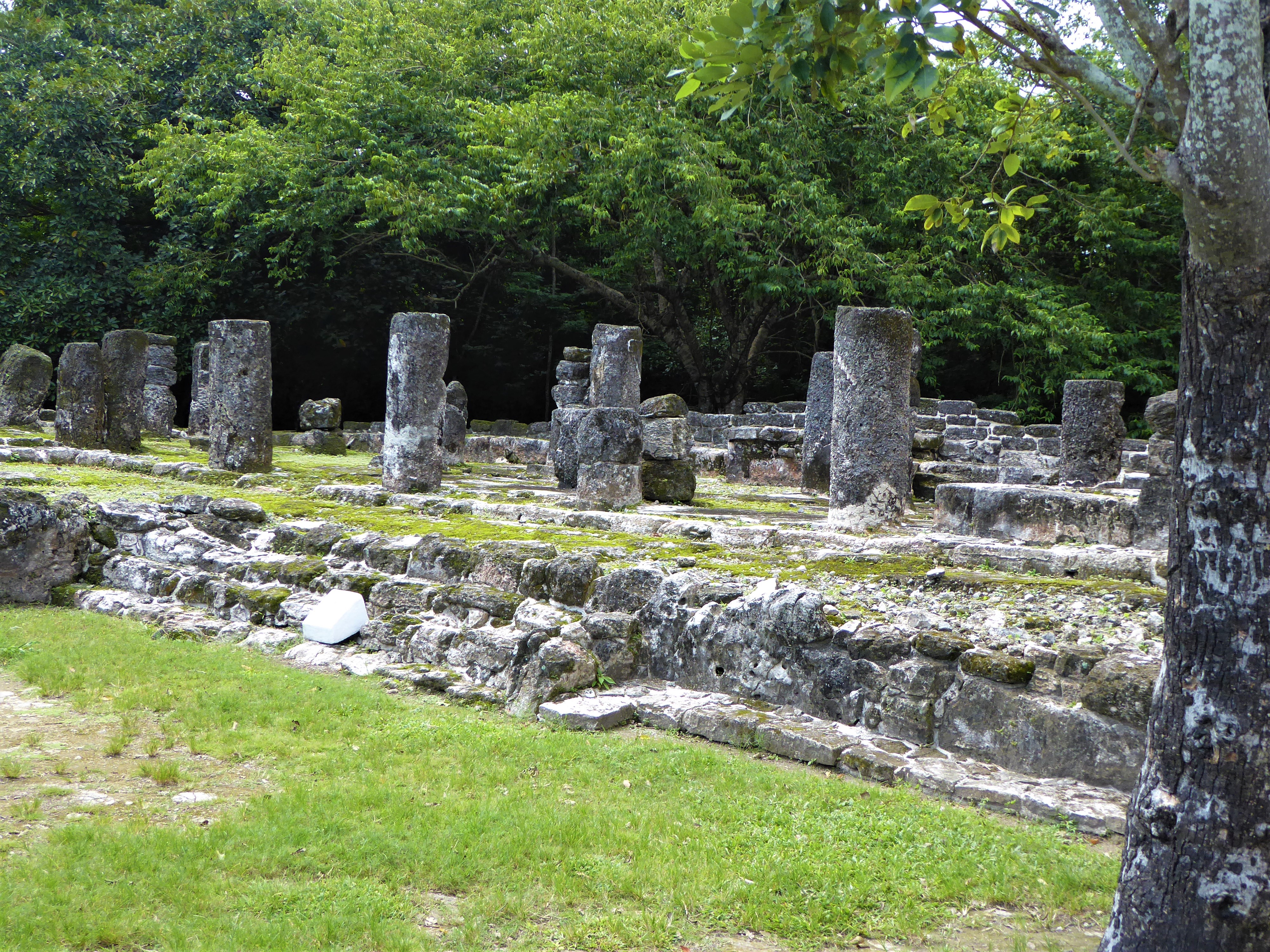 Mayan Ruins of San Gervasio Columns