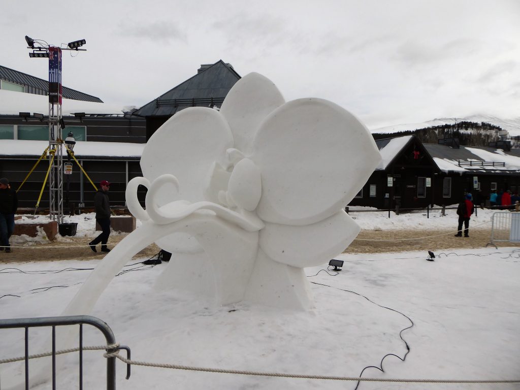 International Snow Sculpture Championship Snow Orchid