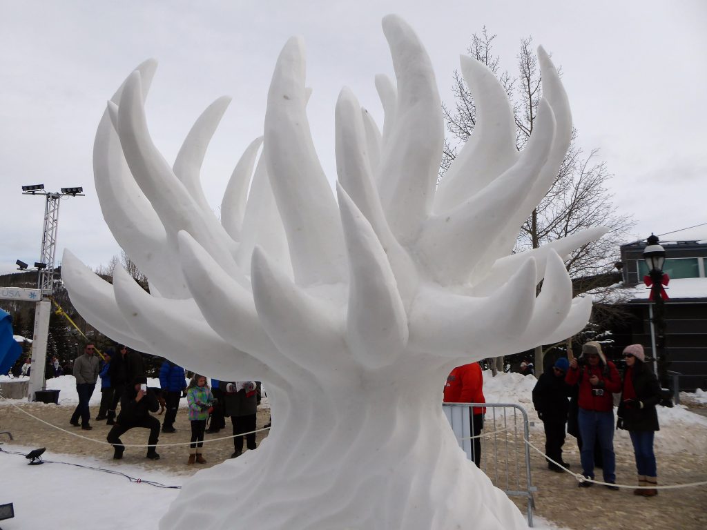 International Snow Sculpture Championship Earth Tree