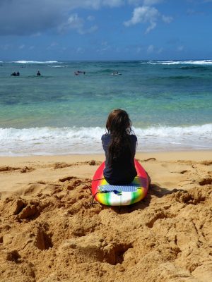 Surfing in Kauai